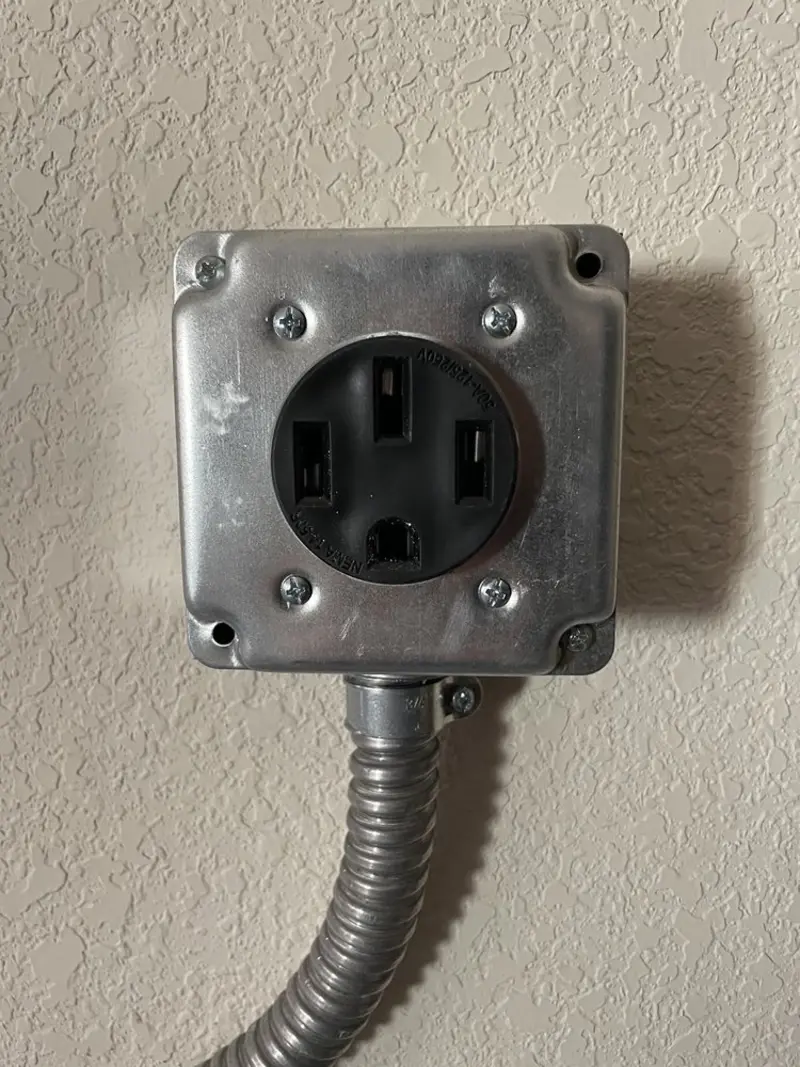NEMA 14-50 outlet installed for Electrical Panel Upgrade in Ambridge